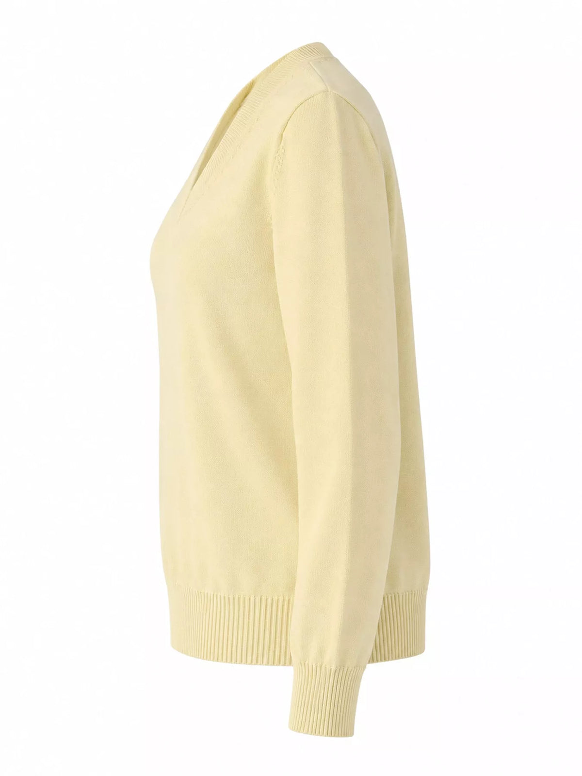 Full Size V-Neck Long Sleeve Sweater Plus Size