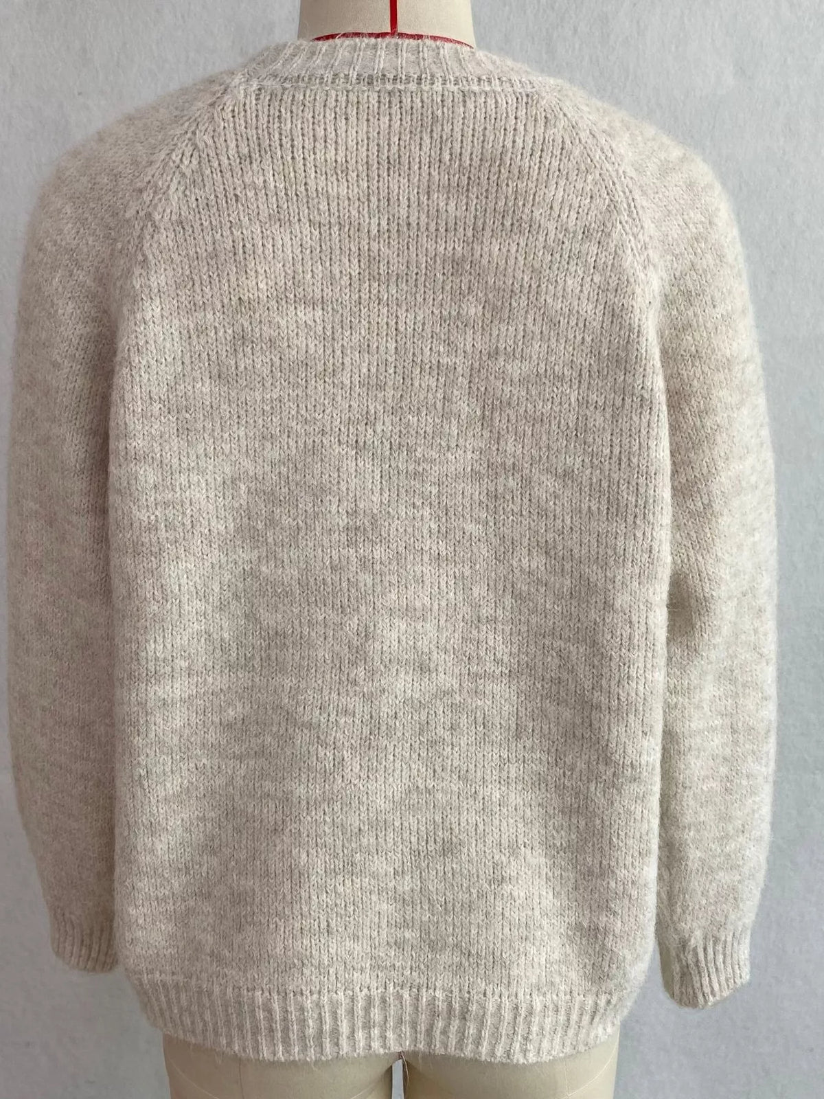 Argyle Pattern Raglan Sleeve Sweater