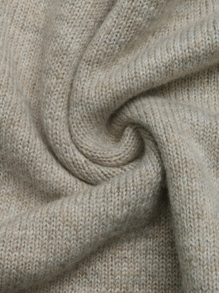 Layered Lace Hem Crew Neck Sweater
