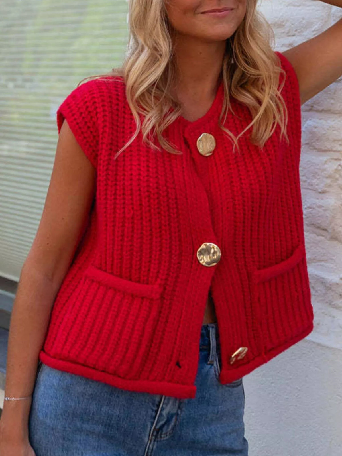 Button-Down Sweater Vest