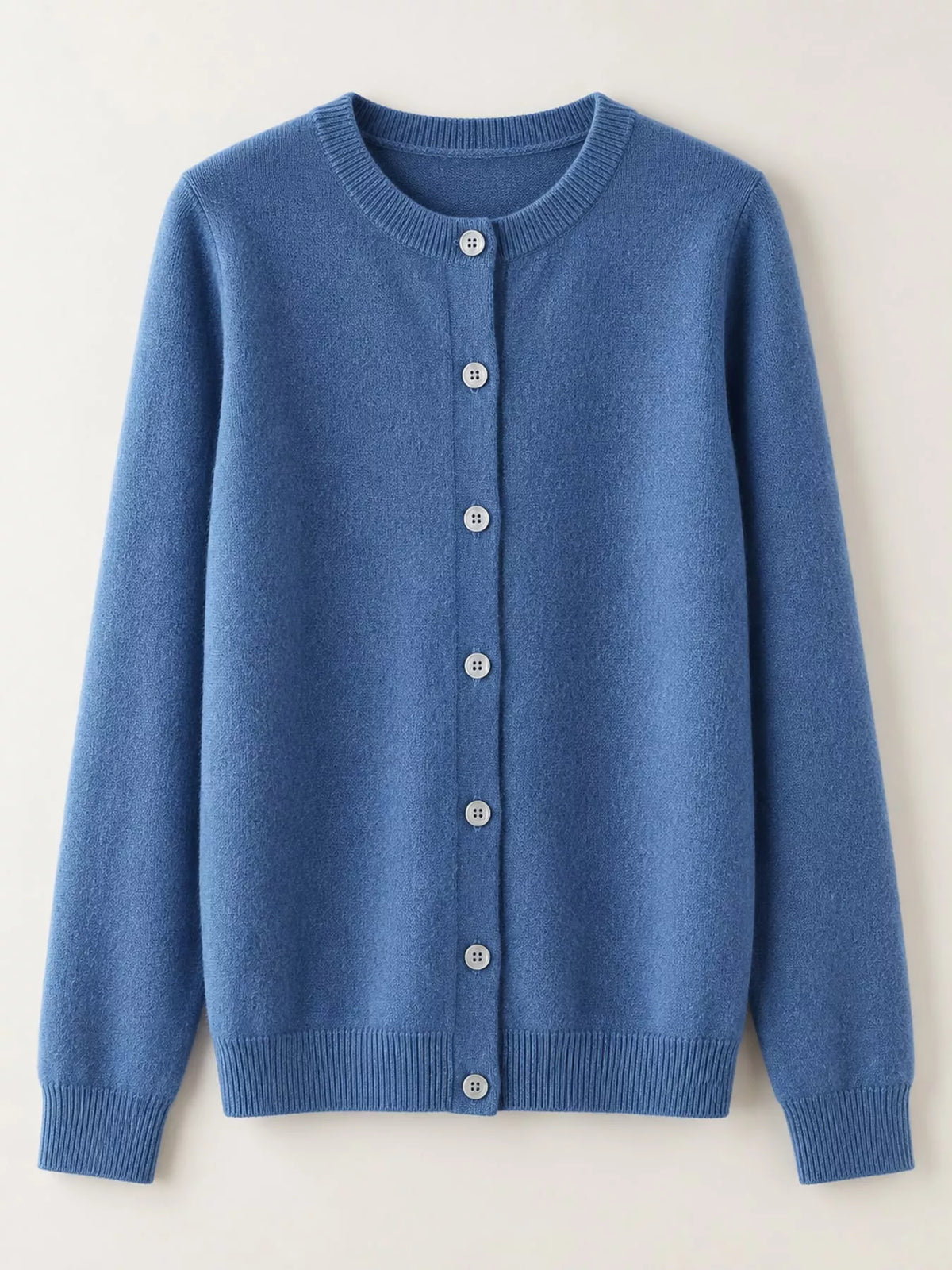 Classic Crew Neck Knit Cardigan