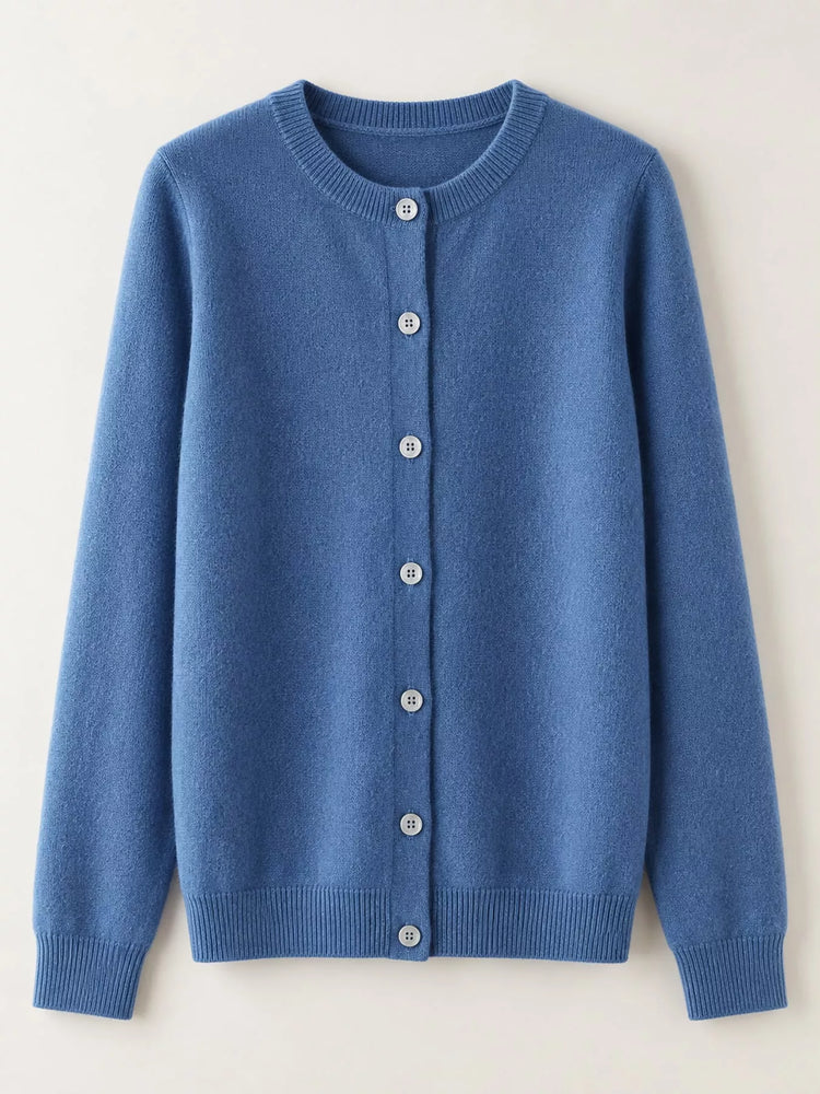 Classic Crew Neck Knit Cardigan