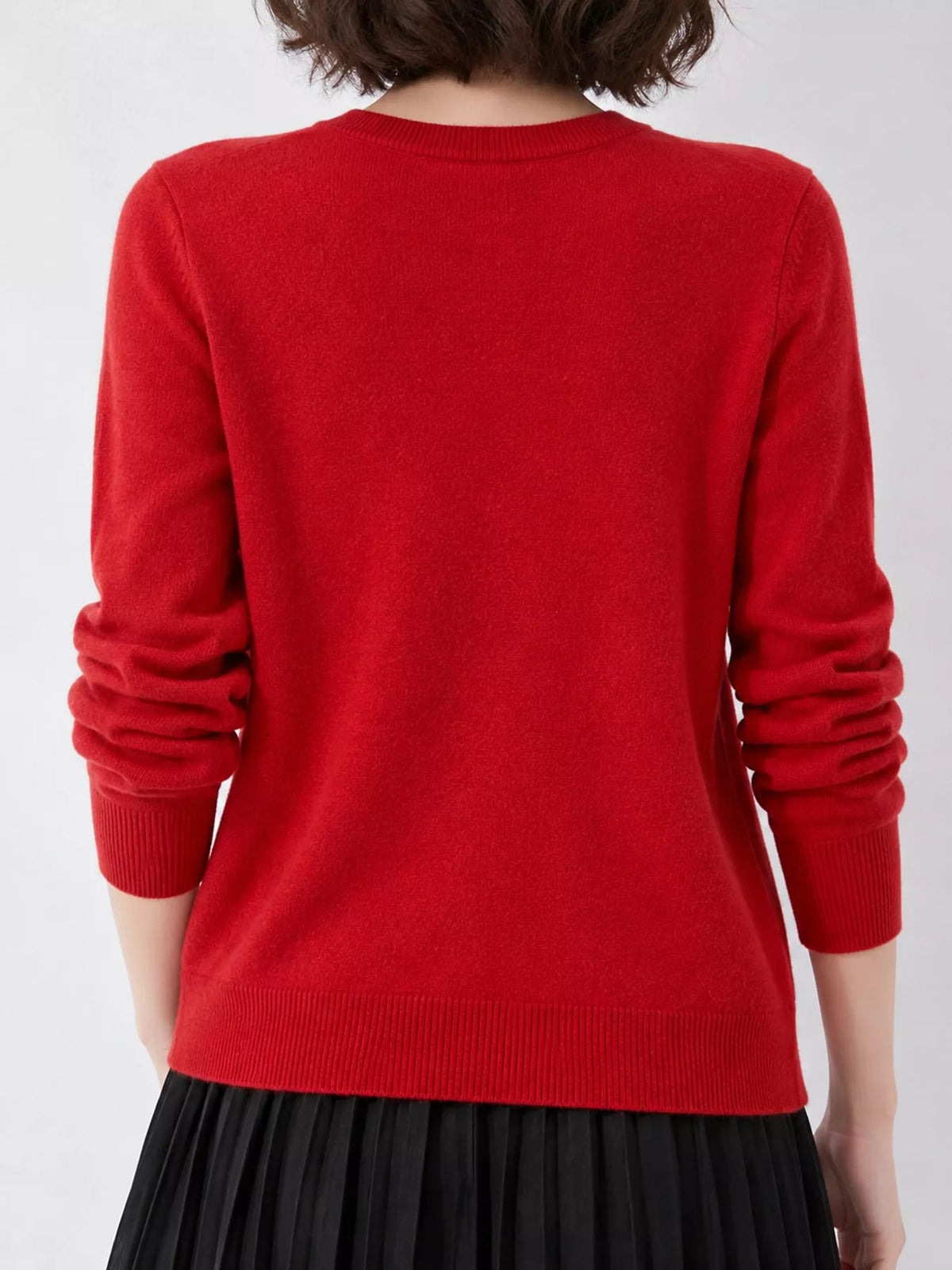Crew Neck Button-Down Cardigan