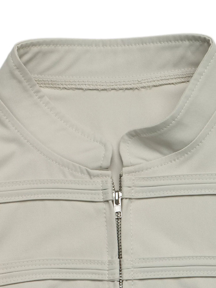 Zip Up Cropped Jacket