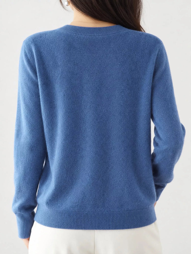 Classic Crew Neck Knit Cardigan