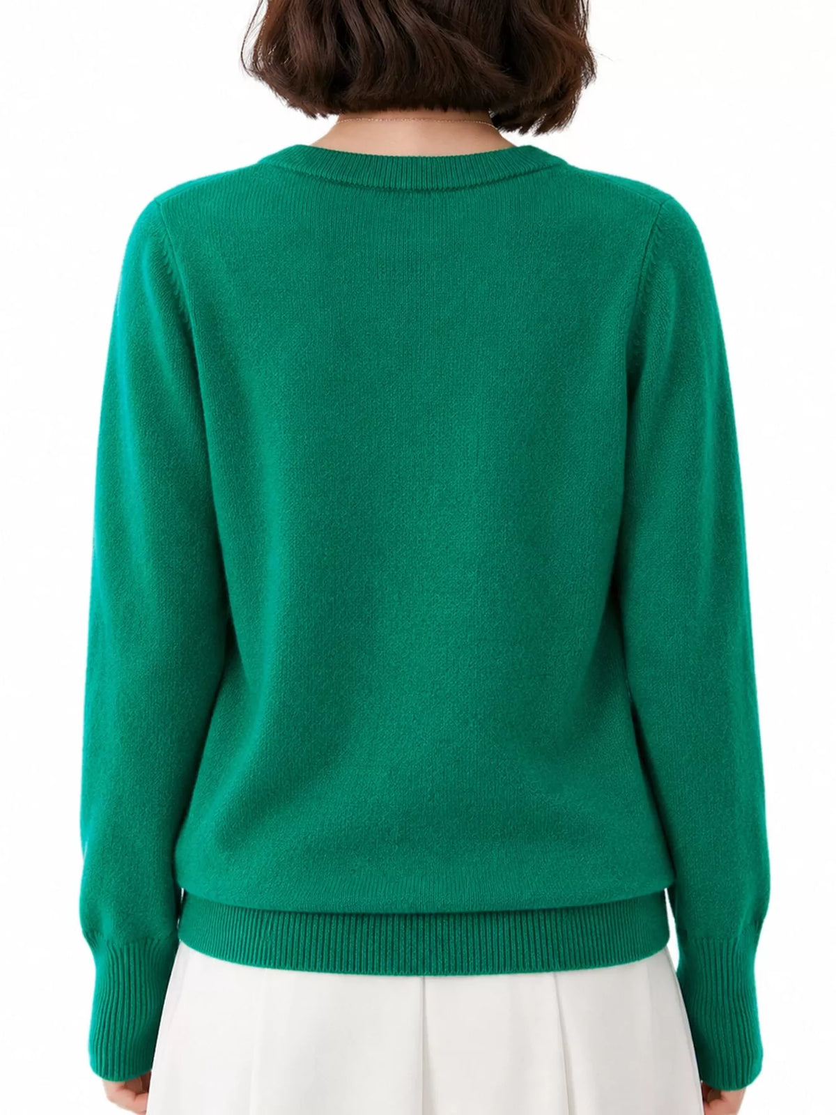 Crew Neck Button-Down Cardigan