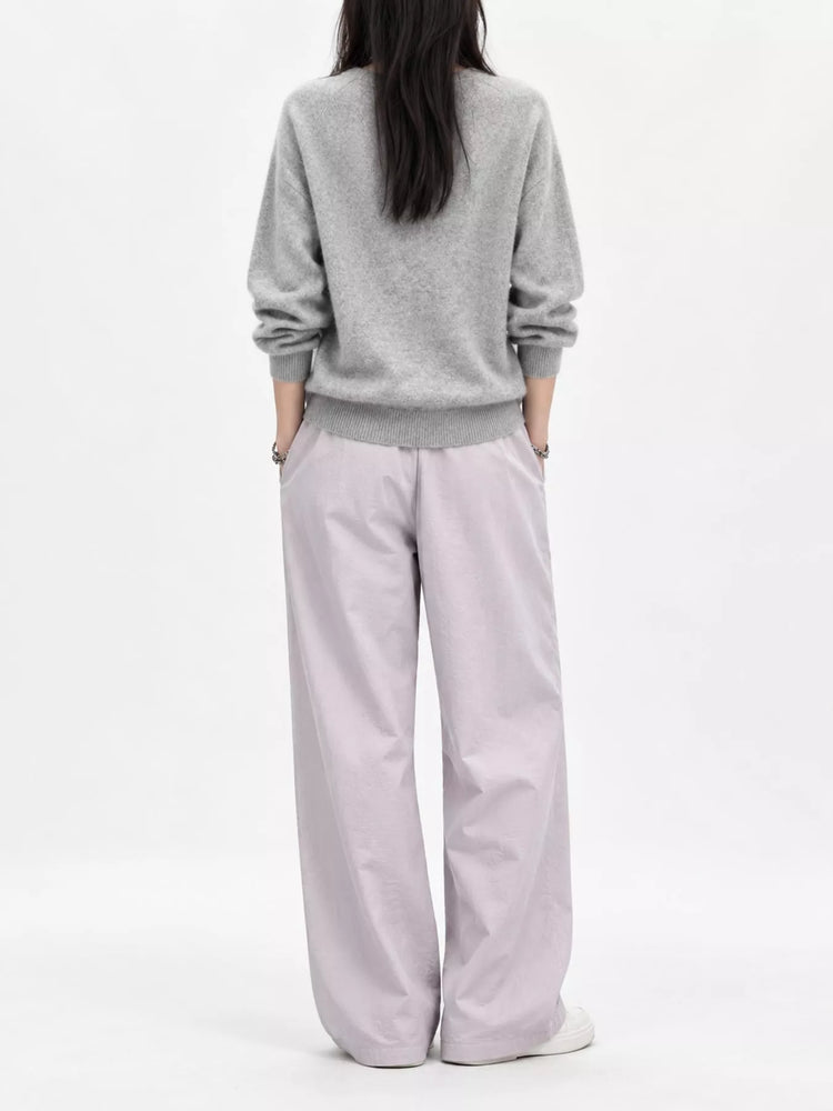 V-Neck Dropped Shoulder Sweater