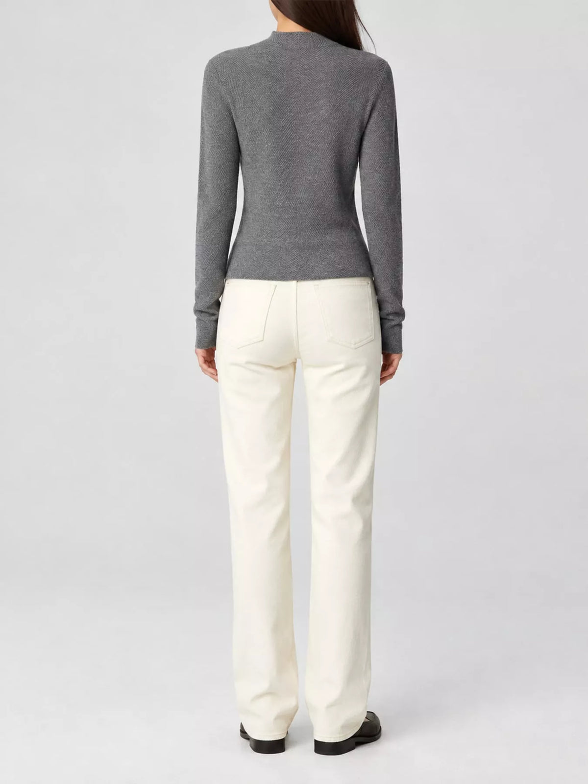 Textured Mock Neck Sweater