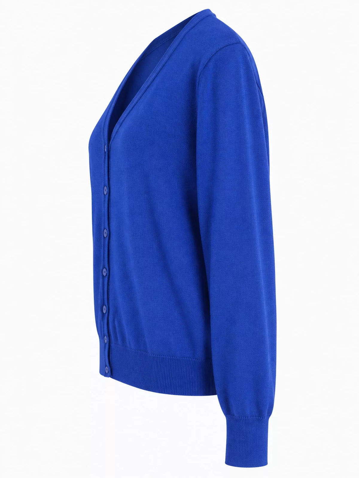 Classic V-Neck Button-Down Knit Cardigan