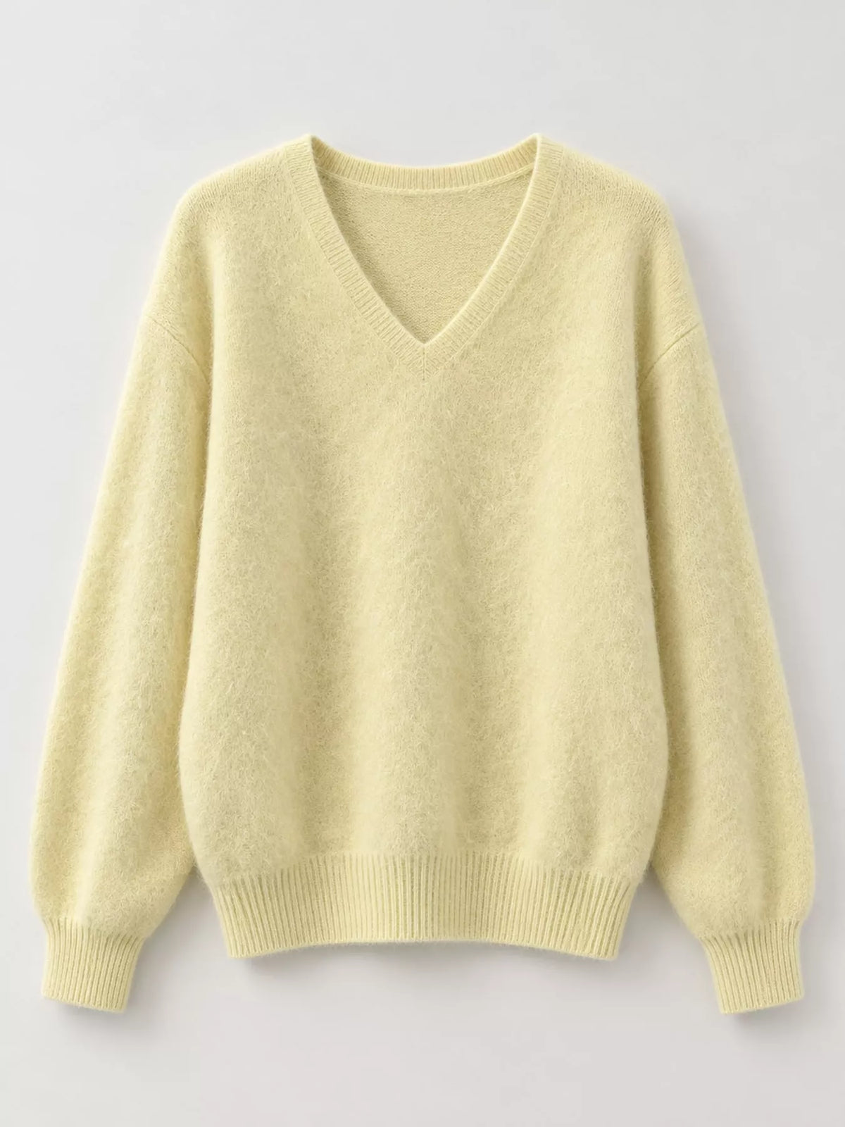 V-Neck Dropped Shoulder Sweater