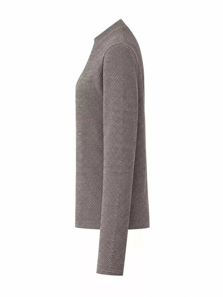Textured Mock Neck Sweater