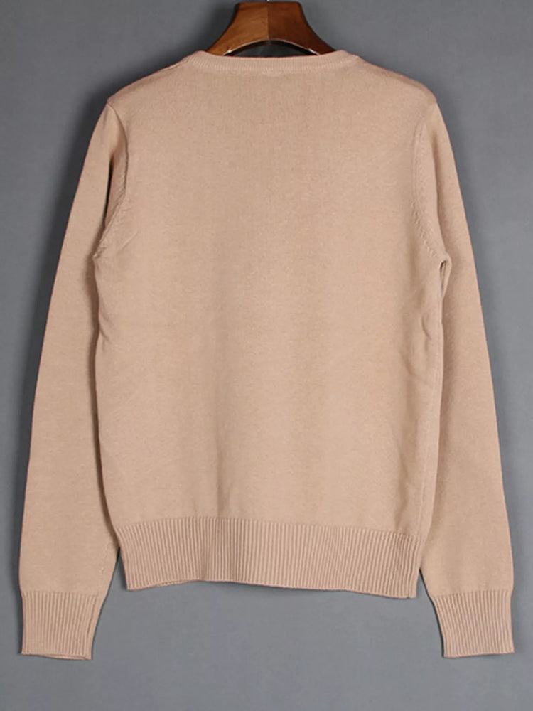 Full Size V-Neck Long Sleeve Sweater Plus Size