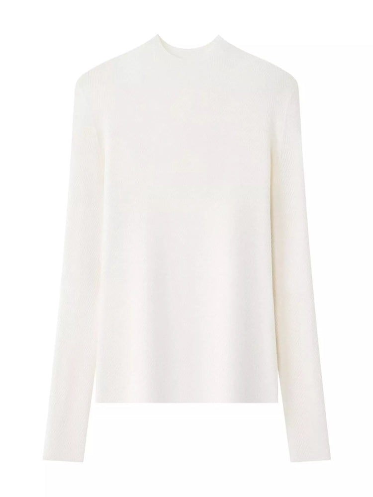 Textured Mock Neck Sweater