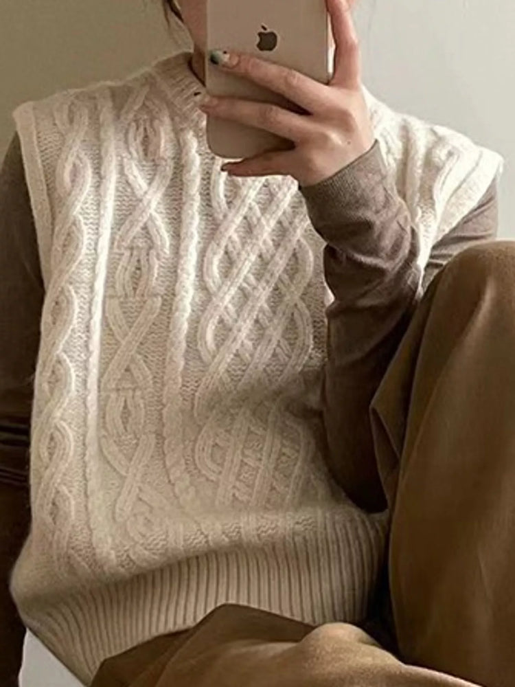 Cable-Knit Sweater Vest
