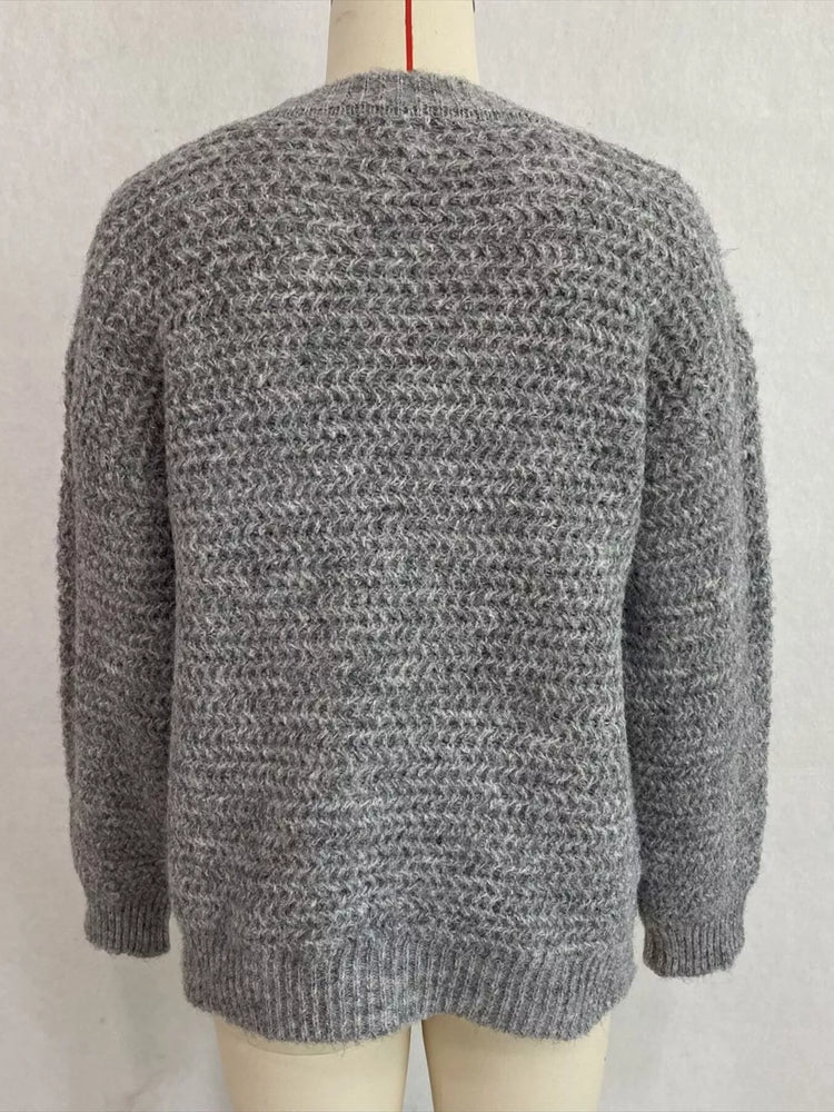 Round Neck Drop Shoulder Sweater