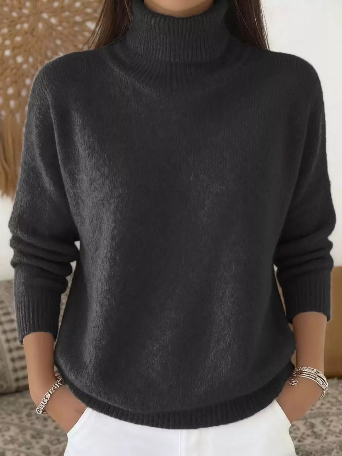 Turtleneck Long Sleeve Sweater