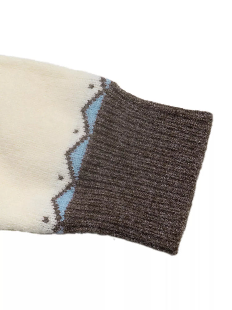 Fair Isle Pattern Round Neck Sweater