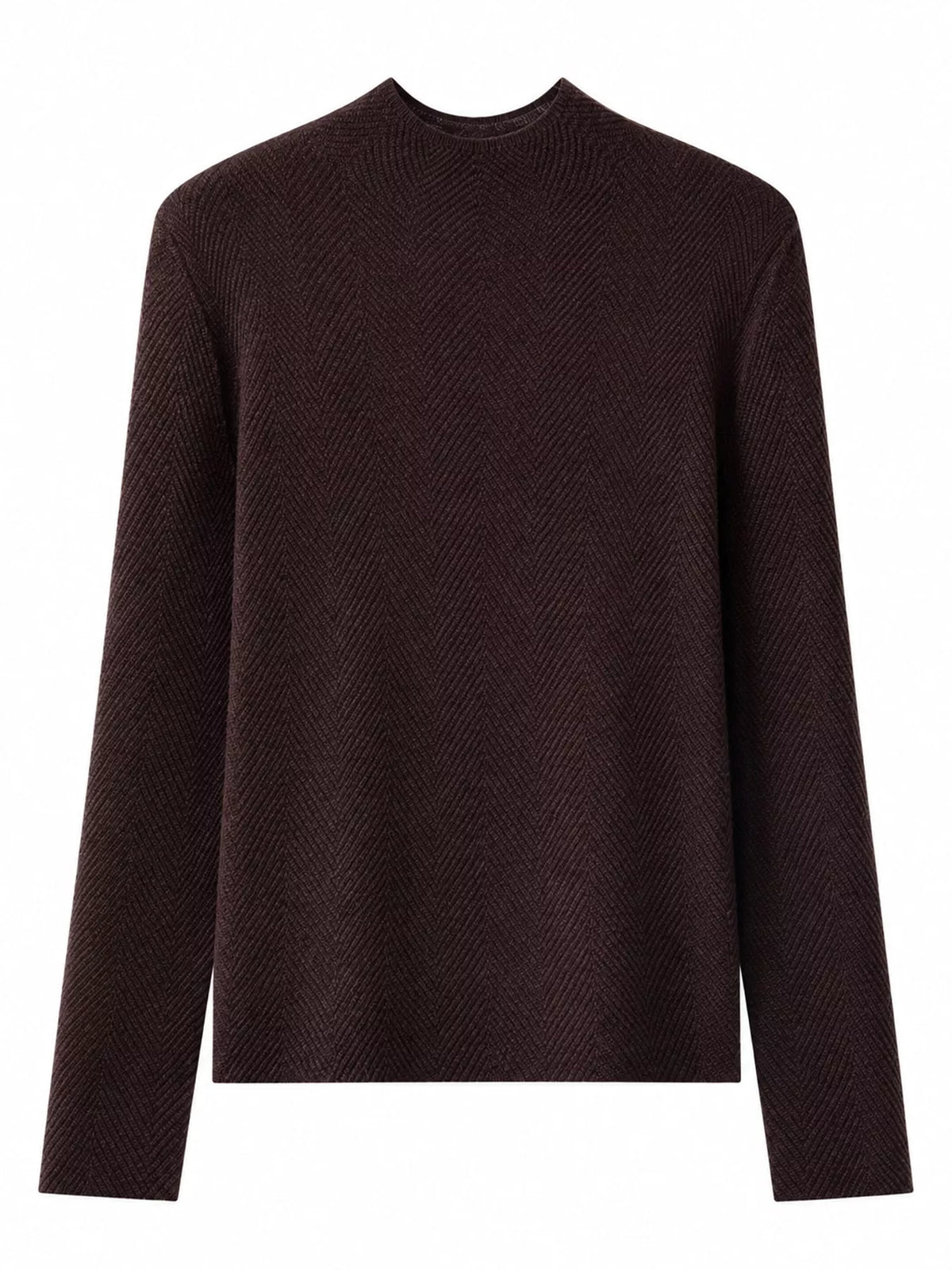Textured Mock Neck Sweater