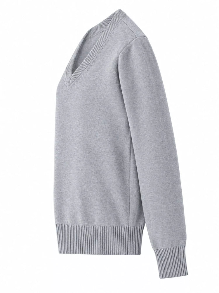 Full Size V-Neck Long Sleeve Sweater Plus Size