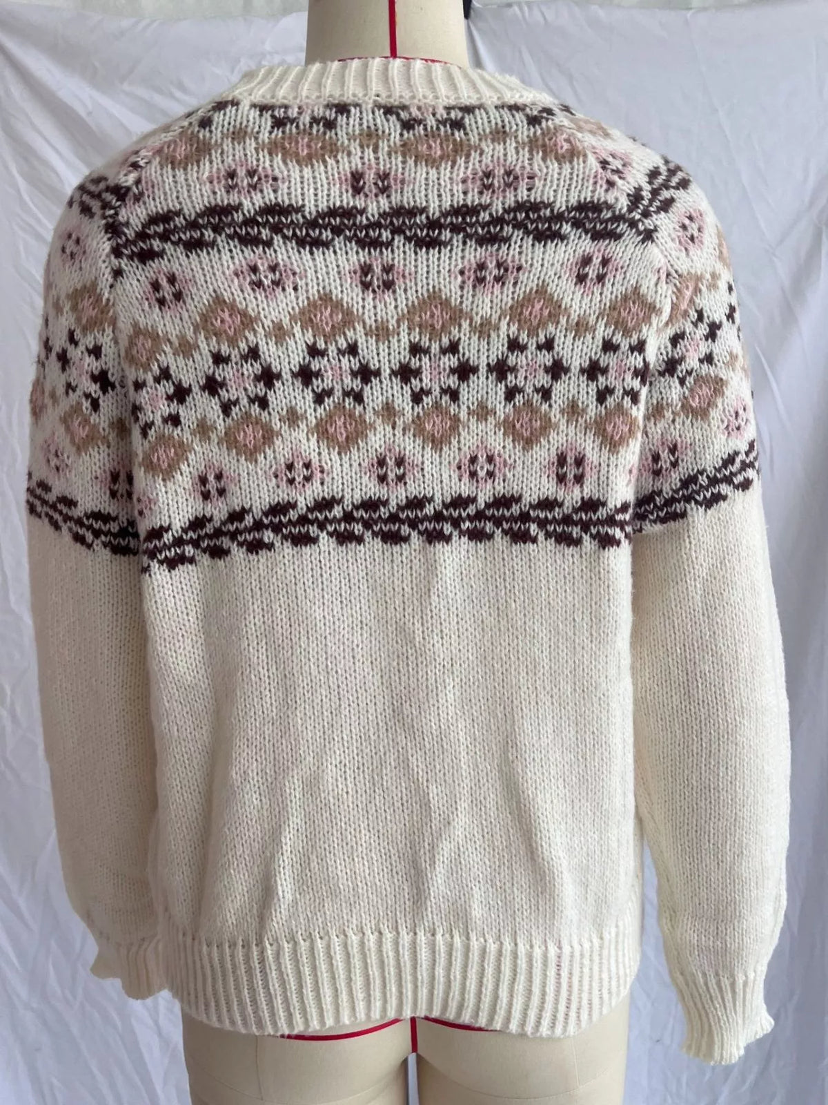 Fair Isle Patterned Round Neck Sweater