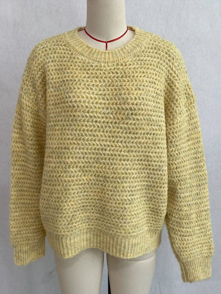 Round Neck Drop Shoulder Sweater