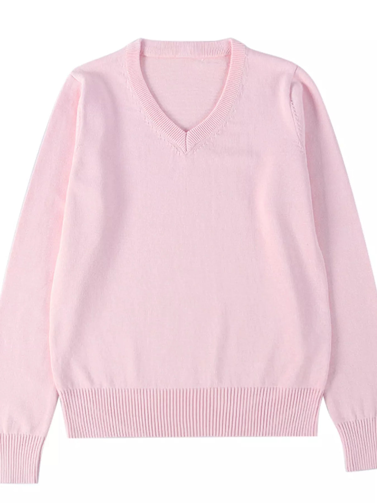 Full Size V-Neck Long Sleeve Sweater Plus Size