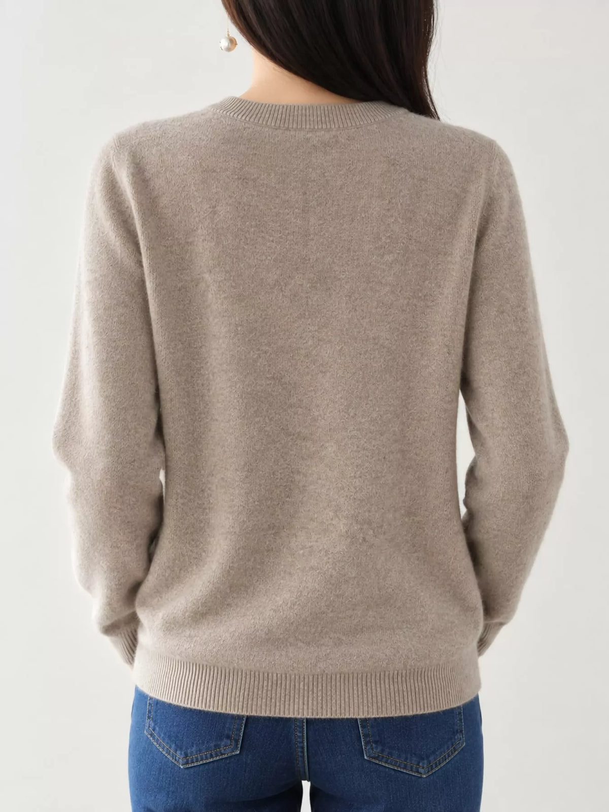 Classic Crew Neck Knit Cardigan