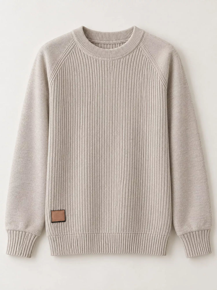 Full Size Ribbed Knit Raglan Sleeve Sweater Plus Size