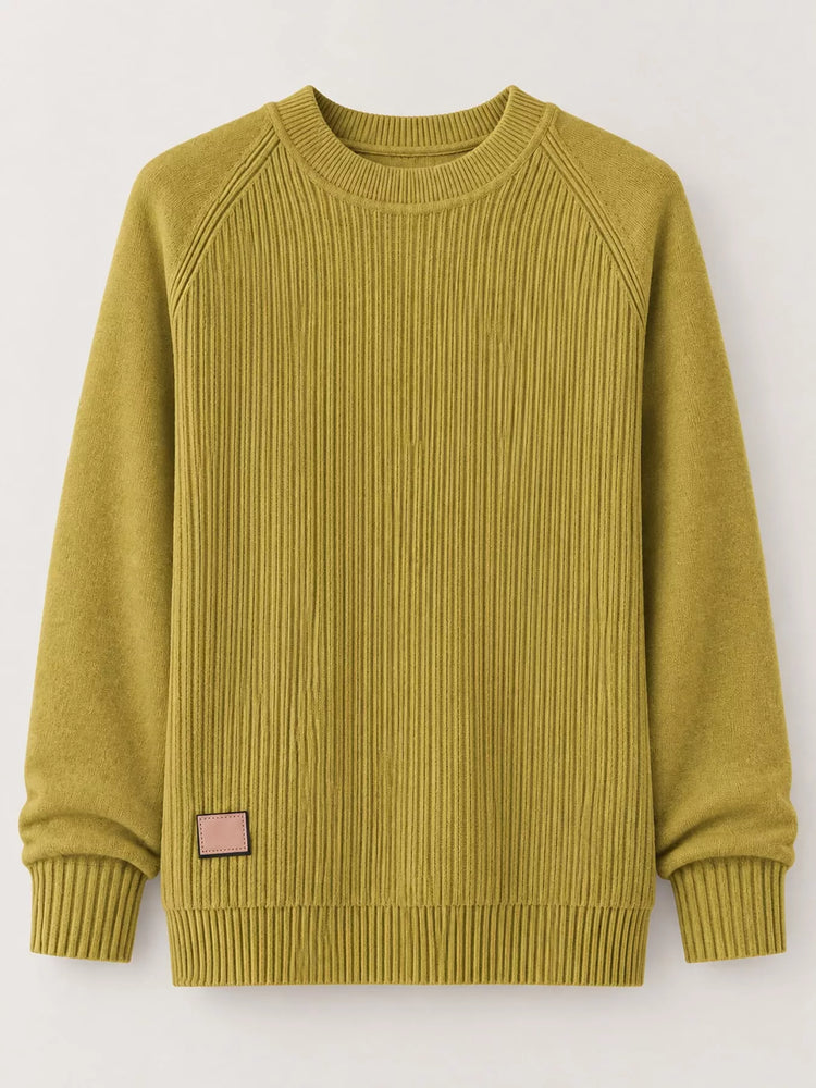 Full Size Ribbed Knit Raglan Sleeve Sweater Plus Size