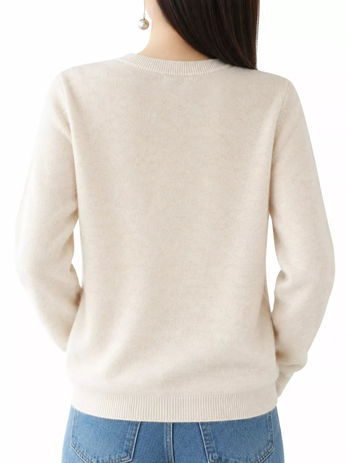 Classic Crew Neck Knit Cardigan