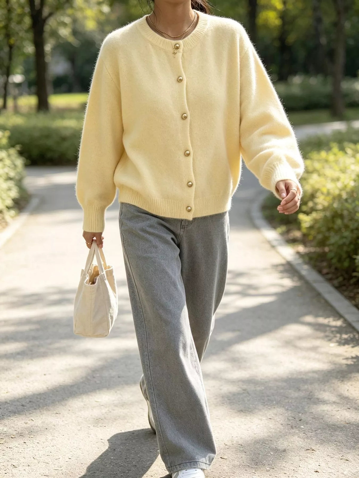Classic Button-Down Knit Cardigan