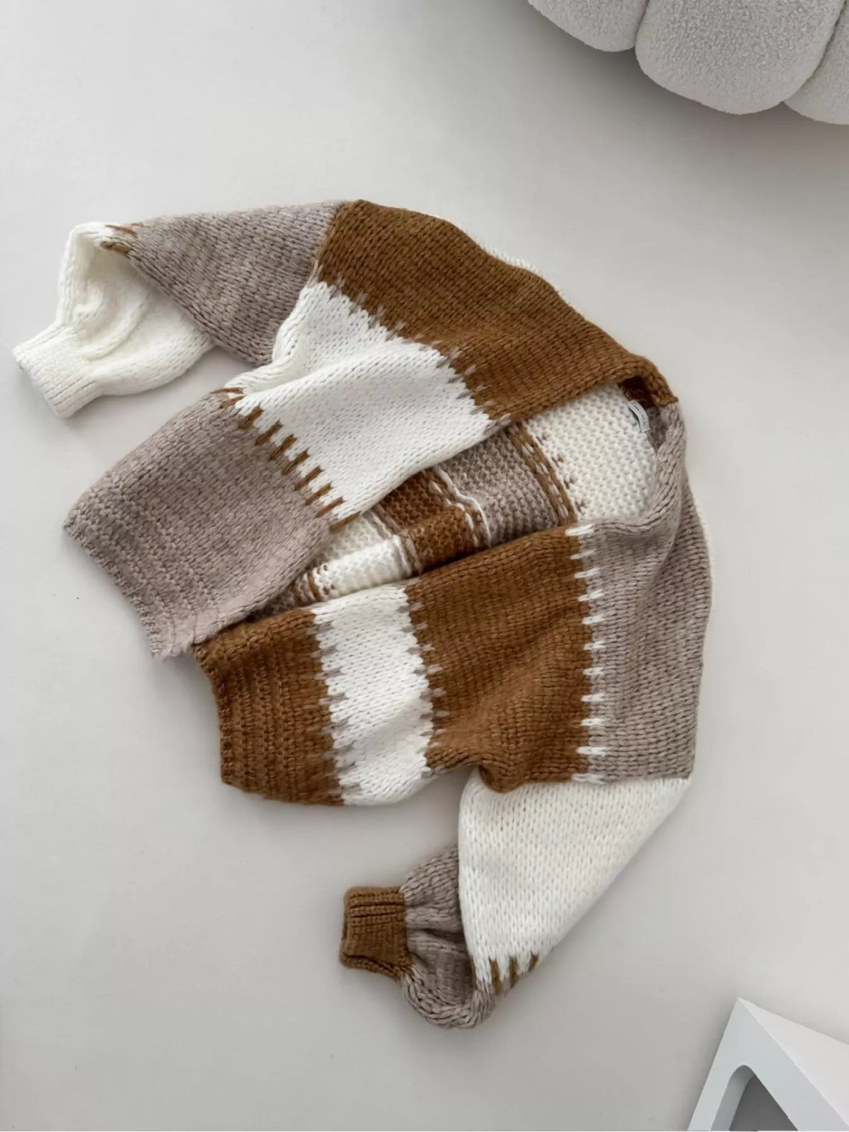 Color-Block V-Neck Cardigan