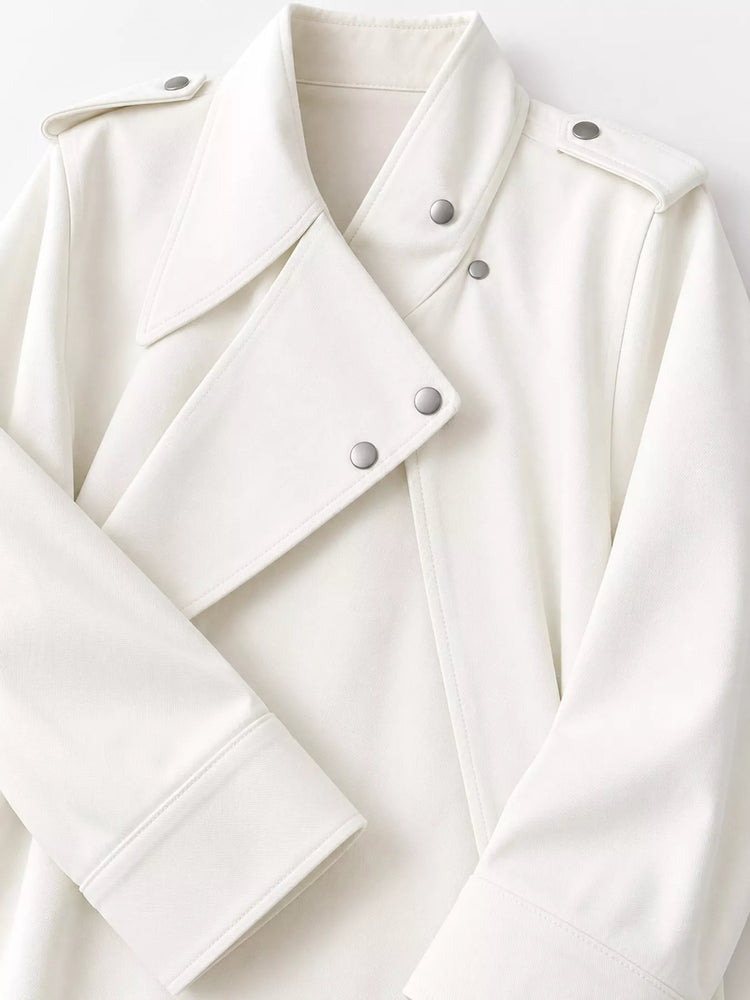 Asymmetric Zip-Up Moto-Style Jacket