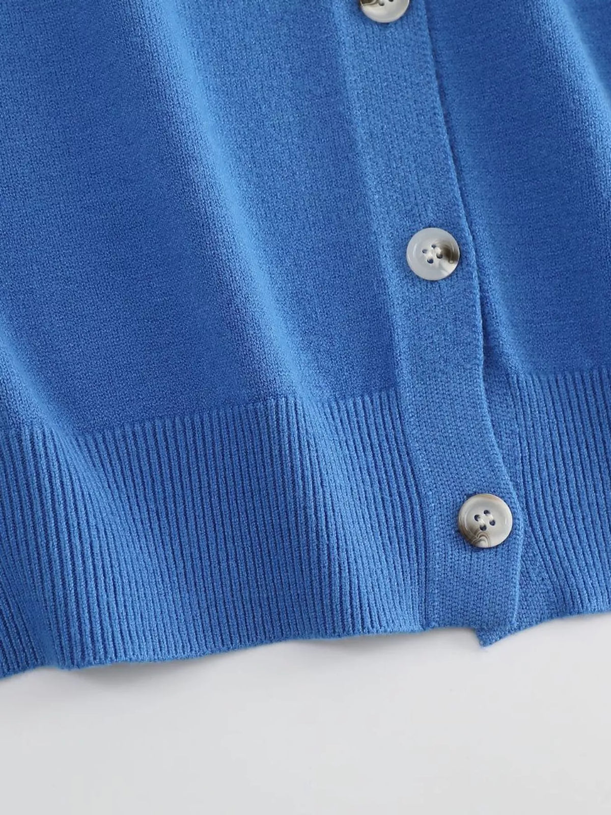 Plus Size Crew Neck Button-Down Knit Cardigan