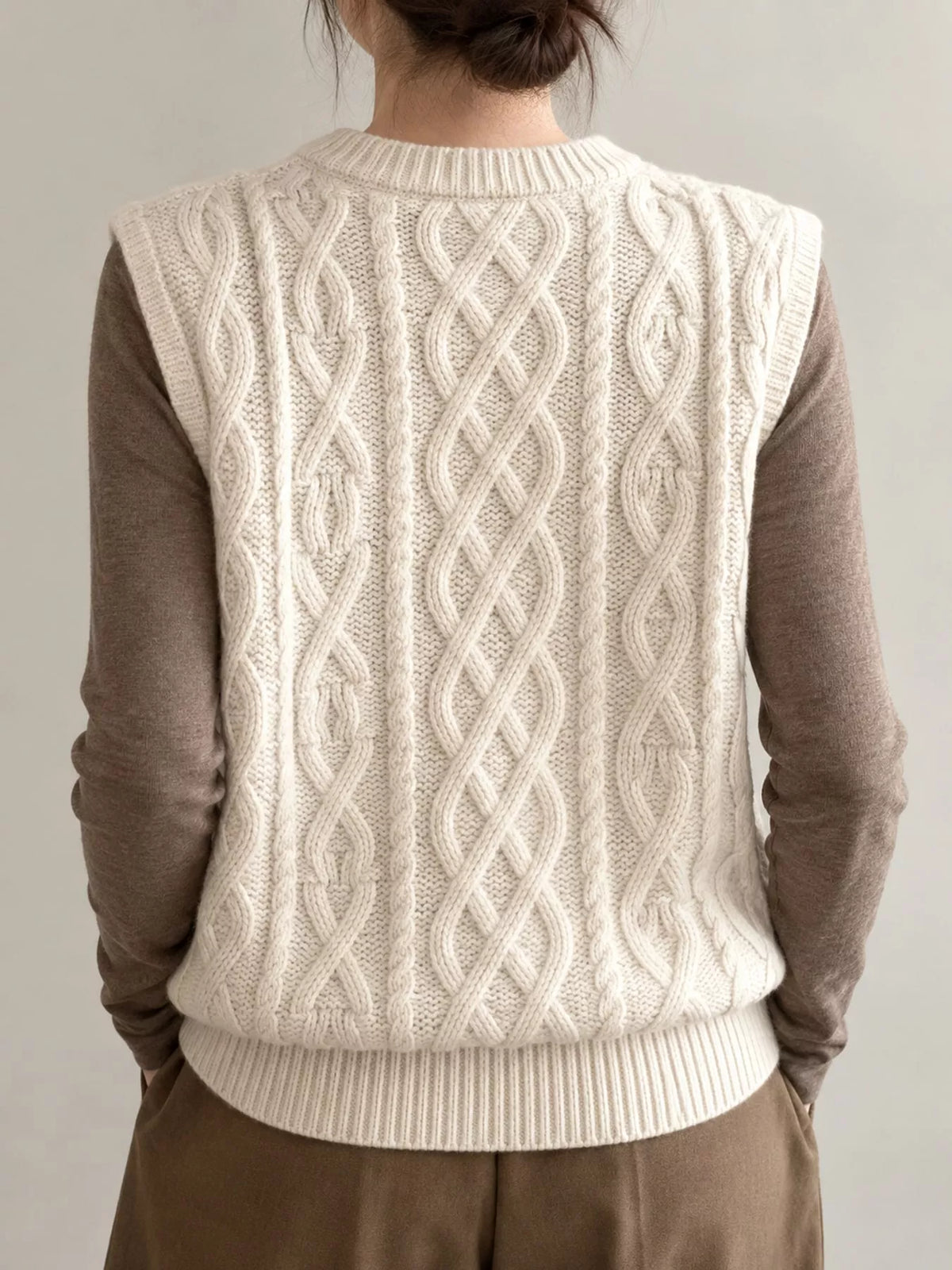 Cable-Knit Sweater Vest