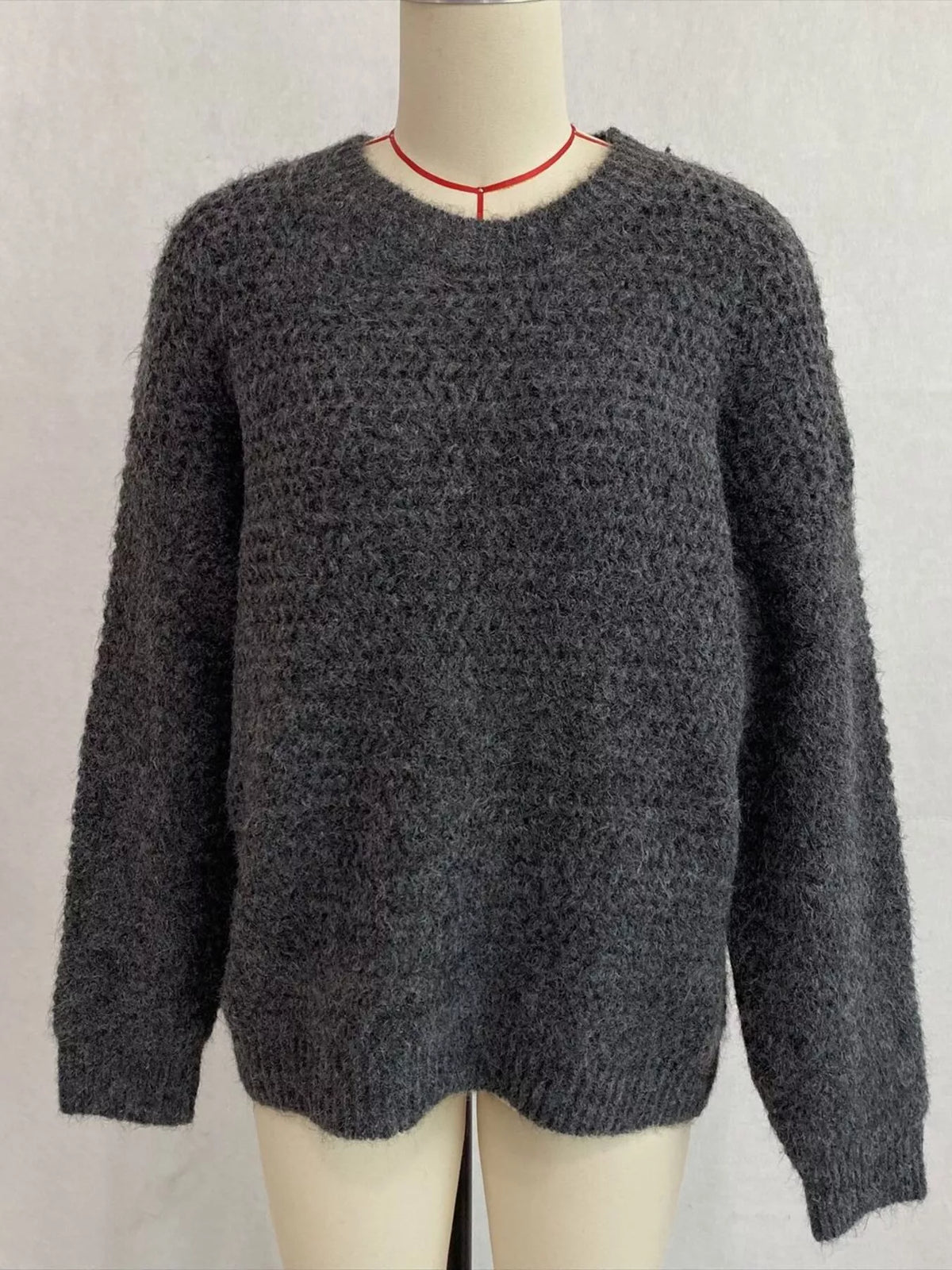 Round Neck Drop Shoulder Sweater