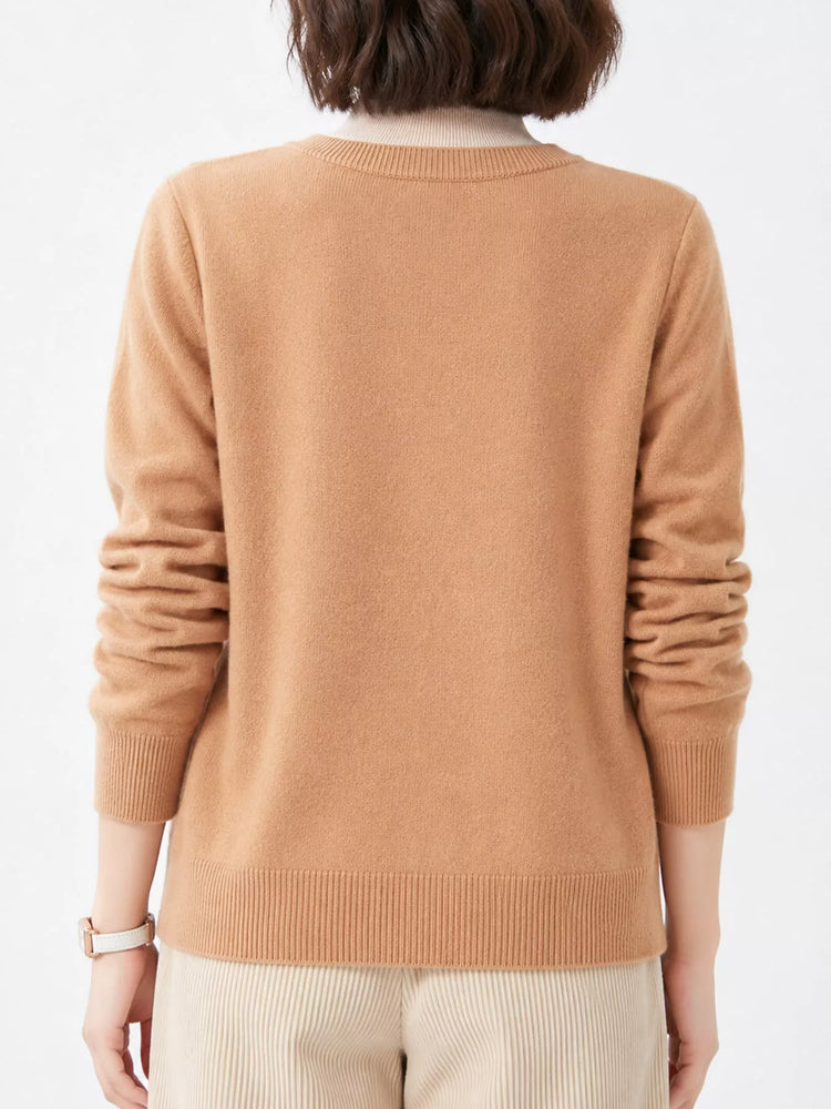 Crew Neck Button-Down Cardigan