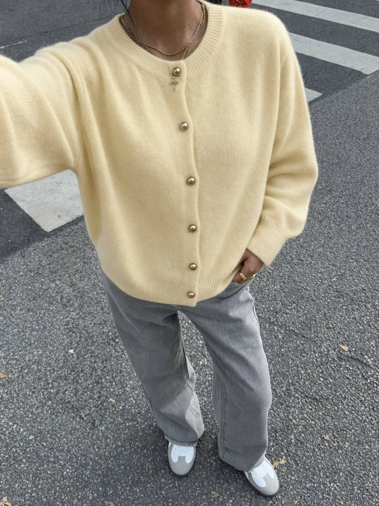 Classic Button-Down Knit Cardigan