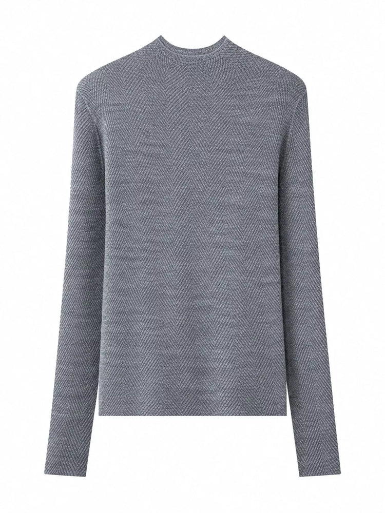 Textured Mock Neck Sweater