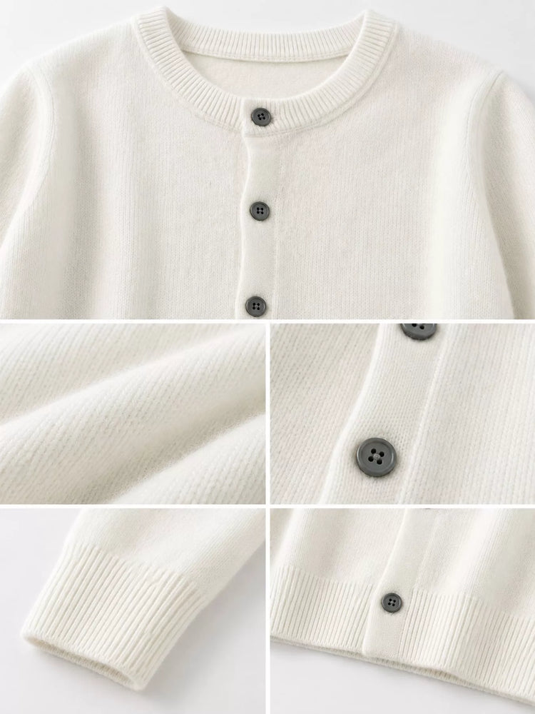 Classic Crew Neck Knit Cardigan