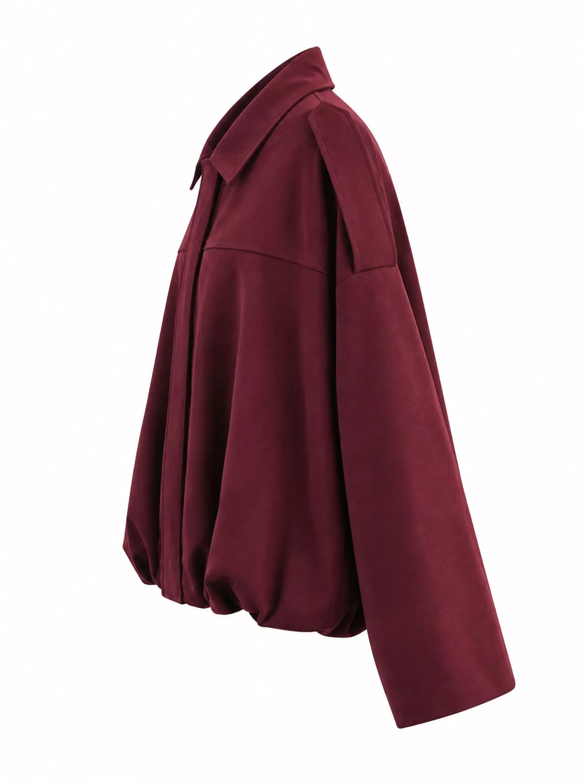 Elastic Hem Batwing Sleeve Jacket