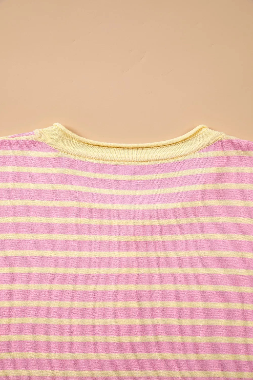 Plus Size Striped Long Sleeve Button Detail Sweater