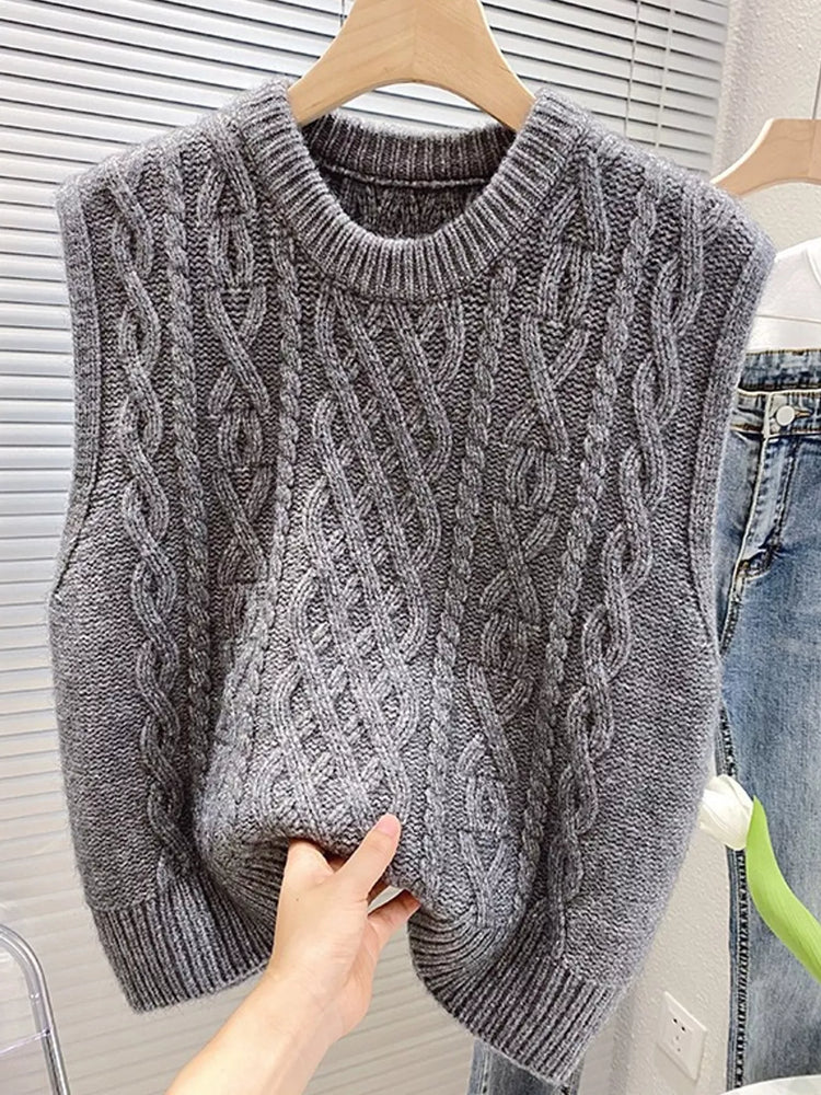 Cable-Knit Sweater Vest