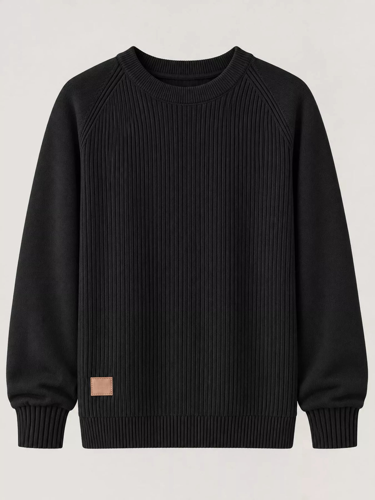 Full Size Ribbed Knit Raglan Sleeve Sweater Plus Size