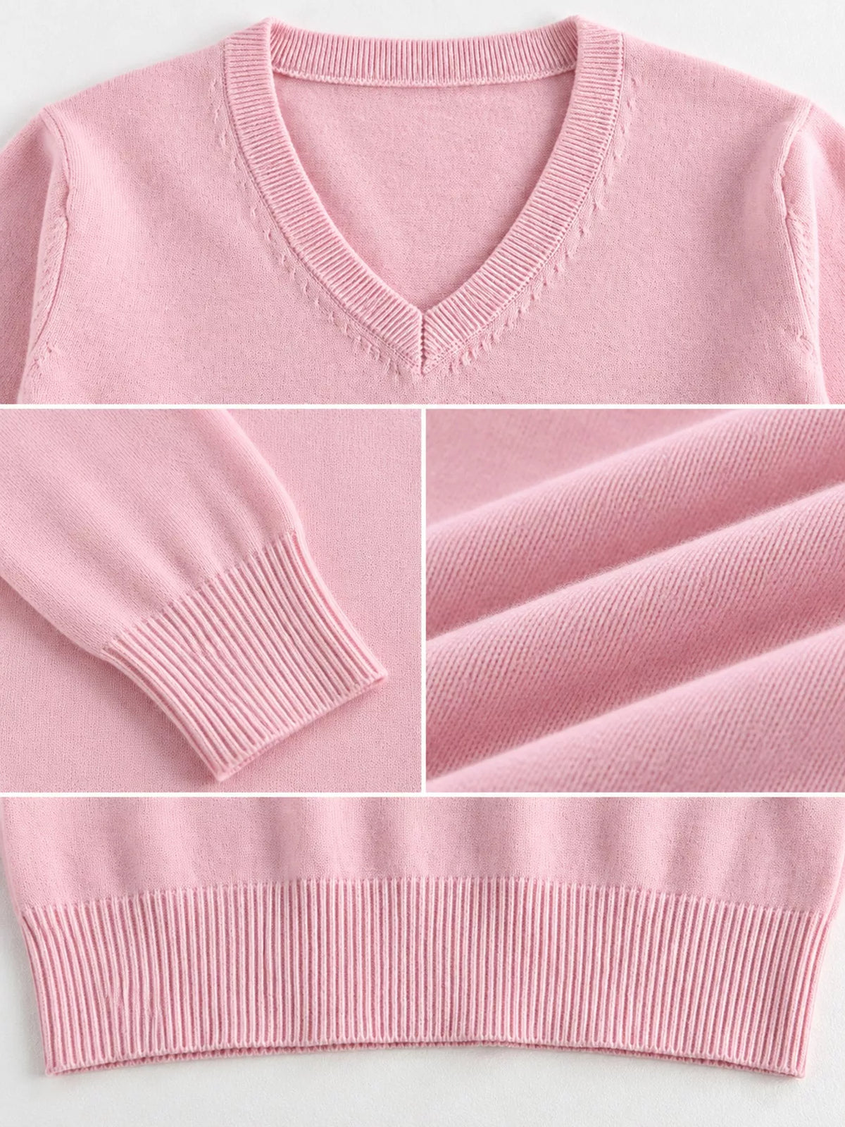 Full Size V-Neck Long Sleeve Sweater Plus Size
