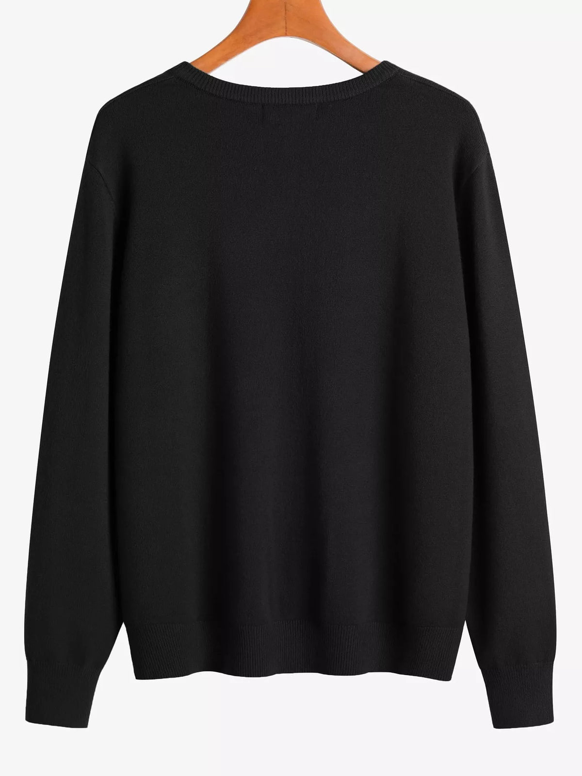 Plus Size Crew Neck Button-Down Knit Cardigan