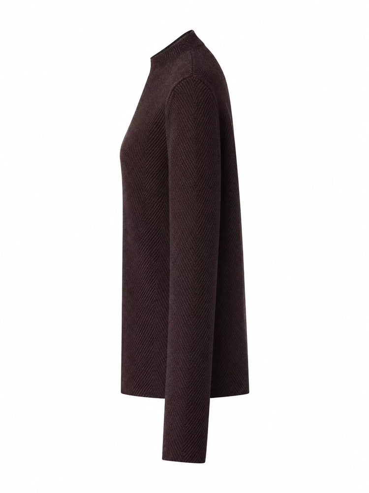 Textured Mock Neck Sweater
