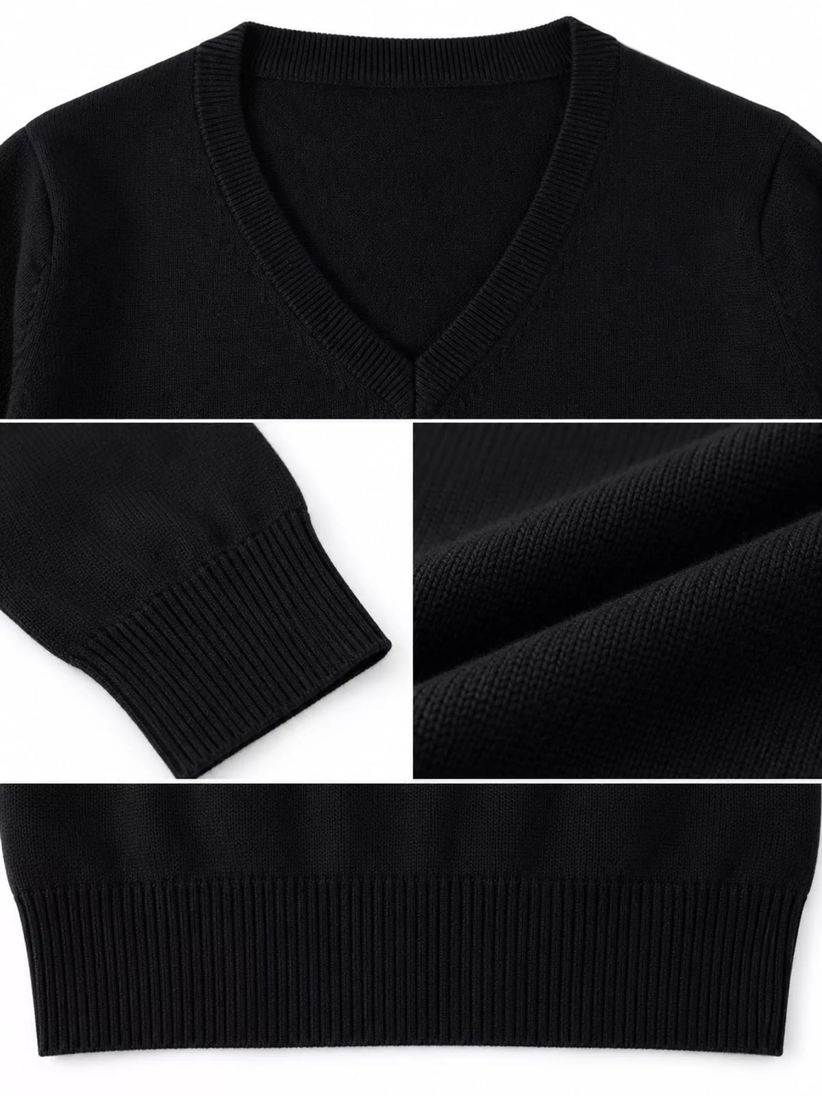 Full Size V-Neck Long Sleeve Sweater Plus Size