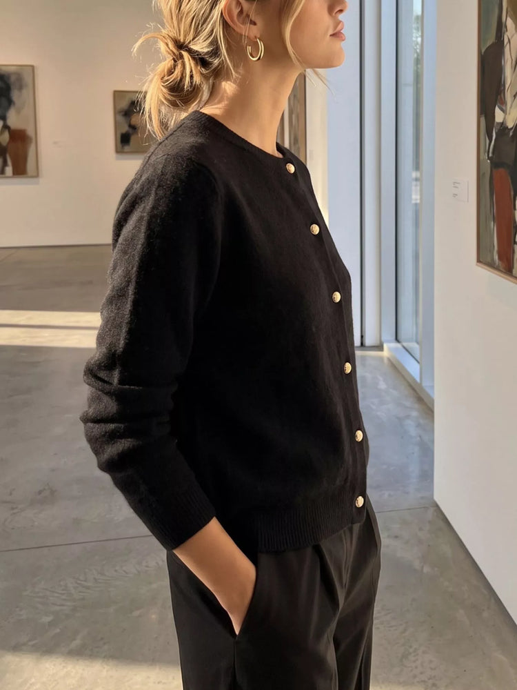 Classic Button-Down Knit Cardigan