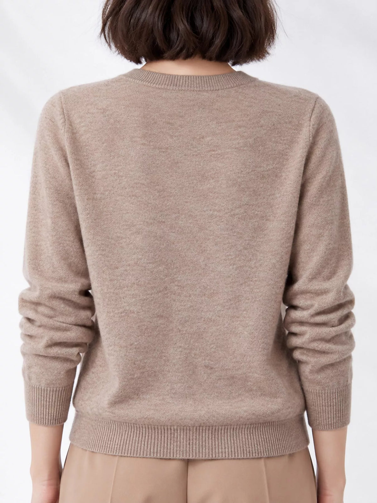 Crew Neck Button-Down Cardigan